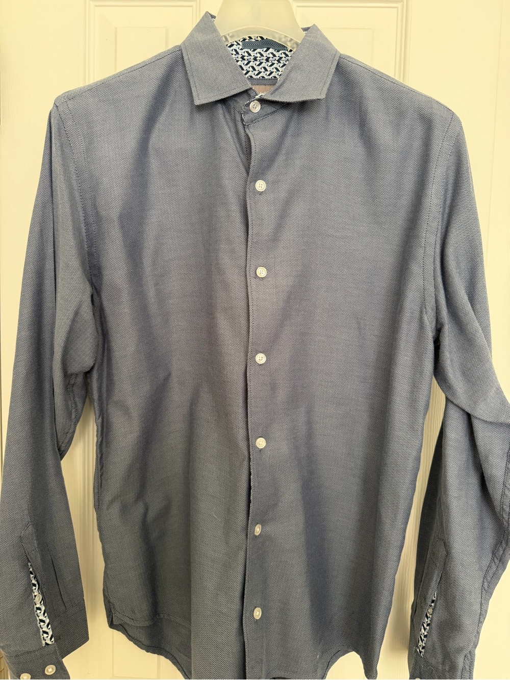 Ted Baker Men's Classic Long-Sleeve Dress Shirt — Slate Blue
